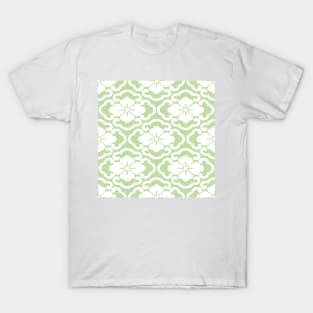 Tea Green Batik Floral T-Shirt